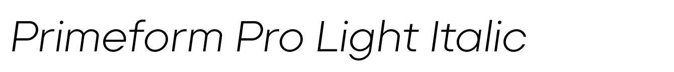 Primeform Pro Light Italic